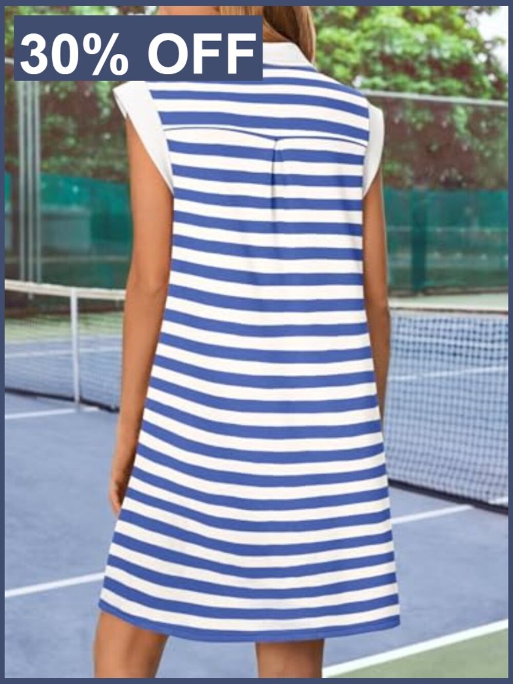 Casual Short Sleeve Mini Dress with Pockets - Picture 6 of 7